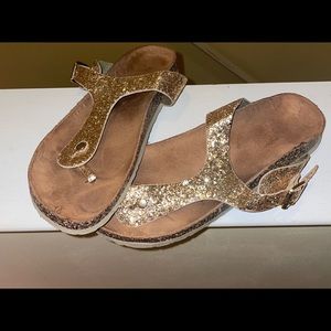 Glitter Gold Sandals